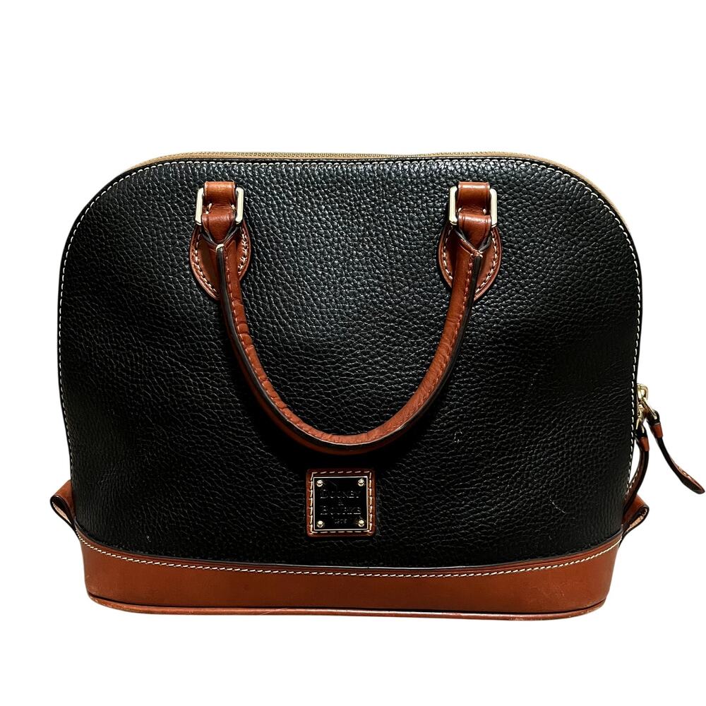 Dooney & Bourke Pebble Grain Zip Leather Satchel Purse